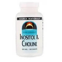 Inositol & Choline Source Naturals, 100 таблеток