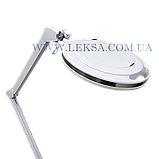 Лампа-лупа 6017H LED-3D З РЕГУЛЮВАННЯМ ЯСКРАВОСТІ ХОЛОД І ТЕПЛ СВЕТ 1-12W, фото 4