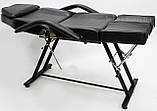 КРІСЛО КУШЕТКА ПЕДИКЮРНА LS-240 BLACK + Стілець майстра 425 низький педикюрний, фото 3