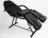 КРІСЛО КУШЕТКА ПЕДИКЮРНА LS-240 BLACK + Стілець майстра 425 низький педикюрний, фото 4