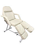 КУШЕТКА КОСМЕТОЛОГІЧНА 240 CREAM + СТІЛЬЧИК 836L низький педикюрний, фото 2