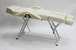 КУШЕТКА КОСМЕТОЛОГІЧНА 240 CREAM + СТІЛЬЧИК 836L низький педикюрний, фото 6