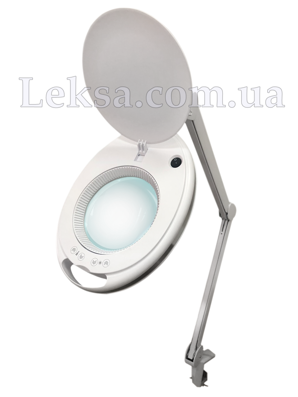 Лампа-лупа 6027K-H-8 5D LED з регулюванням яскравості теплого та холодного світла 1-12W