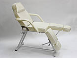 КУШЕТКА КОСМЕТОЛОГІЧНА 240 CREAM + СТІЛЬЧИК 836L низький педикюрний, фото 5