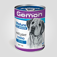 Паштет Gemon Dog Wet Adult Light для взрослых собак с тунцом, 400 г, ж/б