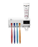 Автоматический держатель 2 в 1 для зубных щеток и диспенсер для пасты, настенный органайзер для зубных щеток и