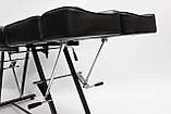 КРІСЛО КУШЕТКА ПЕДИКЮРНЕ LS-240 BLACK + Стілець майстра 990 низький педикюрний, фото 6