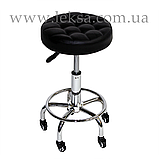 Кушетка косметологічна LS-266A Black + стільчик 836 Black, фото 5
