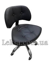 Стілець майстра зі спинкою низький педикюрний LS-780 L Black