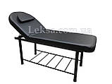 Кушетка косметологічна LS-266A Black + стільчик 206-2 Black, фото 2