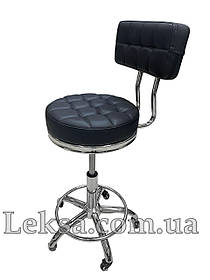 Стільчик майстра зі спинкою LS-206-2 Black