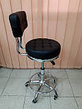 Стільчик майстра зі спинкою LS-206-2 Black, фото 3