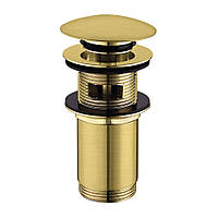 Донный клапан Omnires click-clack brushed brass (A706BSB)