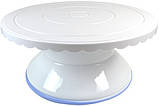 Підставка для торта обертається з силіконовим дном Ф=28см, h＝6,5 см, фото 3