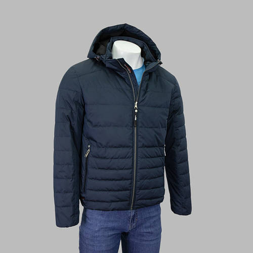 Куртка мужская BLACK VINYL (межсезонная) TC24-2373 Т.СИНЯЯ 100% ...