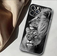 Чохол-бампер Silicone Case для Apple iPhone 14 Plus (Lion and Lioness)