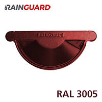 Заглушка желоба RainGuard 125мм RAL 3005