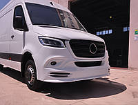 Накладка на передний бампер (под покраску) для Mercedes Sprinter W907/W910 2018-2024 гг