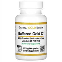 Витамины California Gold Nutrition Buffered Gold C 750 mg (60 капсул.)