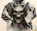Толстовка чоловіча худі з черепом скелетом Розмір 2ХL, фото 3
