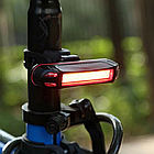 Світлодіодний LED ліхтар з USB на велосипед / Стоп сигнал на велосипед / Водонепроникна задня фара, фото 2