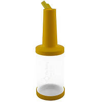 Бутылка с гейзером 1 л прозрачная (желтая крышка) The Bars (PM01Y)
