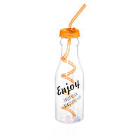 Бутылочка для коктеля Enjoy 650мл цвет оранжевый ZXC