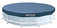 Тент для бассейна Intex ПВХ диаметр 366 см Синий