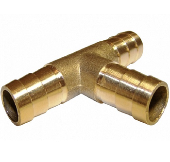 Трійник з'єднувальний 14мм латунь (шланг)