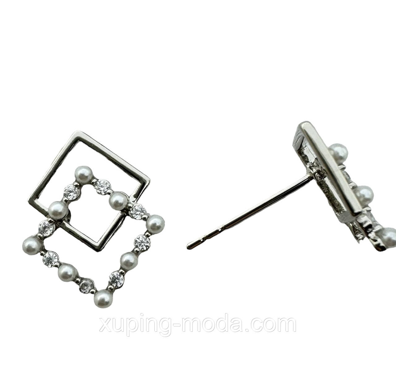 Сережки xp. 15x10. Родій, фото 1