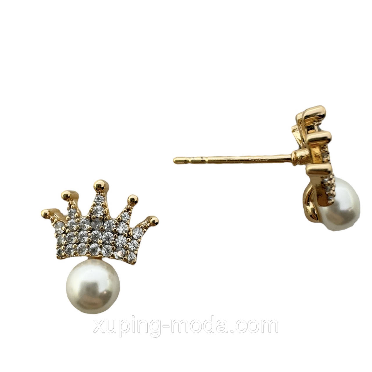 Сережки xp. 10х8 мм.18к, фото 1