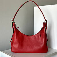 Стильна шкіряна жіноча сумка Айова червона Елегантна жіноча сумочка зі шкіри