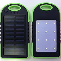 Повербанк 5000 mah УМБ Power Bank ViaKing солнечная панель H-11 зеленый