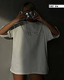 Футболка oversize принтована камінням 542 та, фото 4
