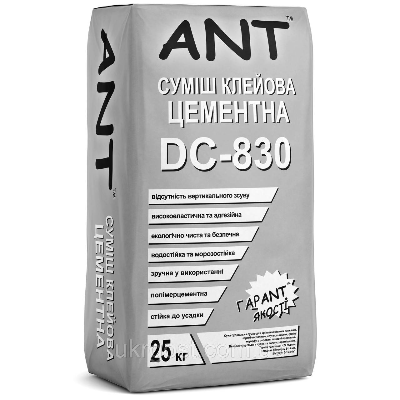 Клей цементний для каменю ANT DC-830 25 кг