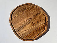 Деревянная доска для подачи пиццы Woodinі Арт Лофт с желобком D 320 мм дуб