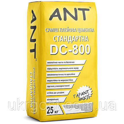 Клей для плитки Стандарт ANT DC-800 25 кг, фото 1