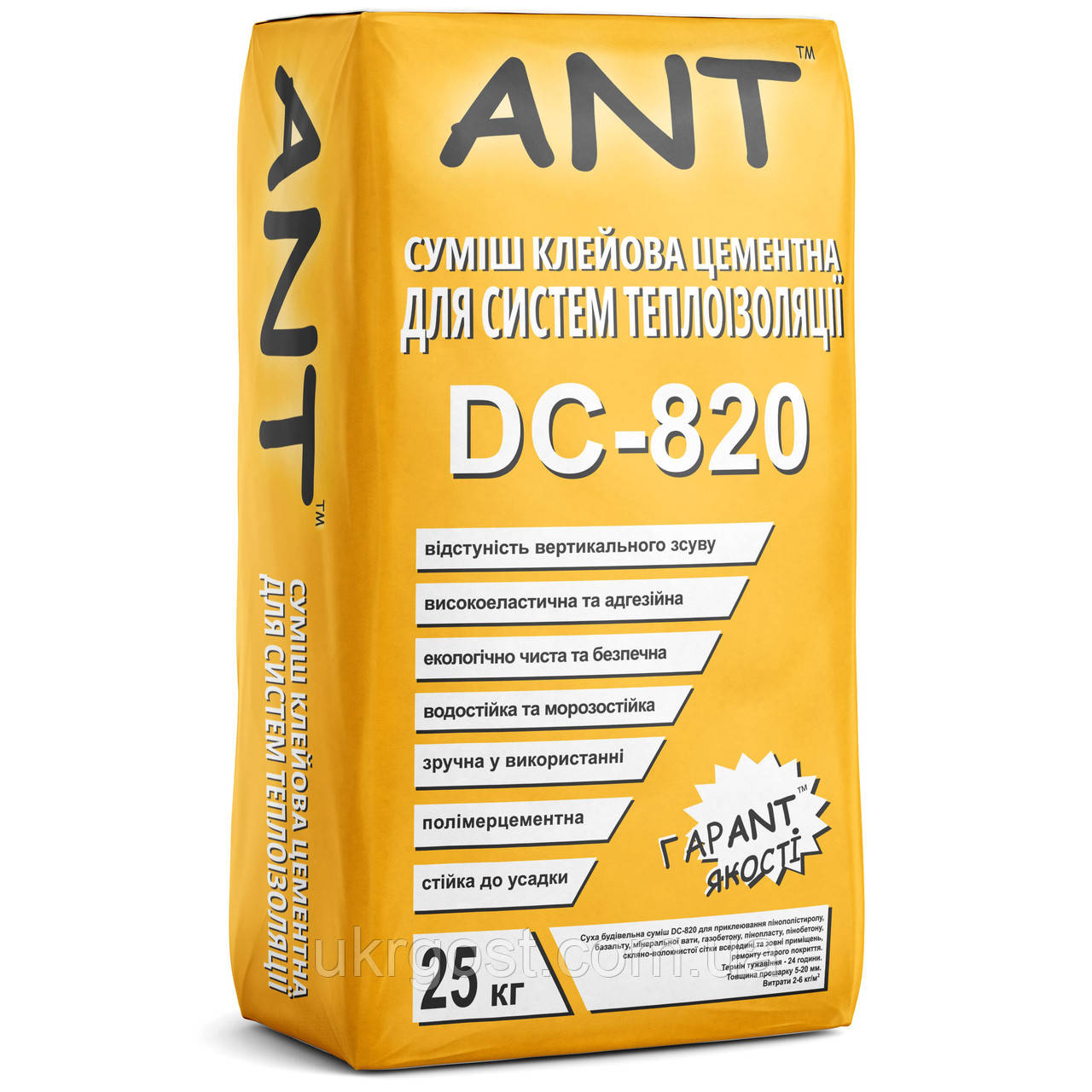 Клей цементний для систем теплоізоляції ANT DC-820 25 кг