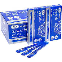 Гелиевая ручка пишет и стирает в пластиковом корпусе с сменным стержнем Синяя BIA M-6003 в упаковке 12 шт