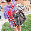 Рюкзак перенесення для тварин розсувний CosmoPet CP-15 для котів та собак 39x34x21 см Red, фото 10