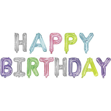 Фольговані надувні кульки Двосторонні HAPPY BIRTHDAY | Різнокольоровий льодяник, фото 2