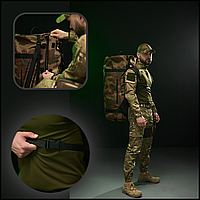 Военный рюкзак сумка-баул армейская камуфляжная 100 л зсу непромокаемый, армейские спецсумки и рюкзаки