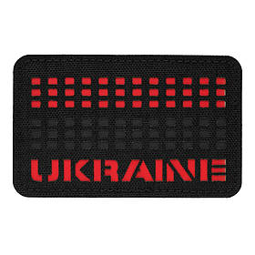 M-Tac нашивка Ukraine Laser Cut Black/Red/Black