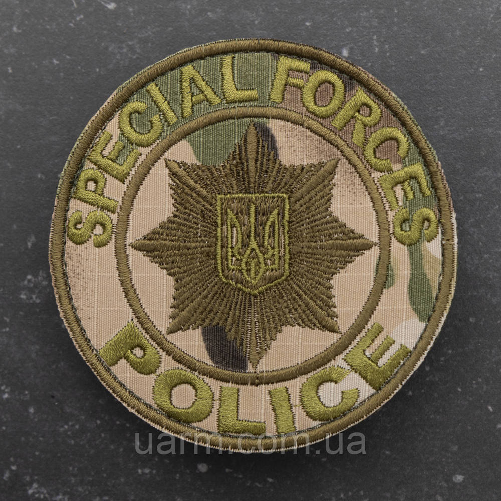 Шеврон НПУ Поліція Police Special Forces мультикам, фото 1