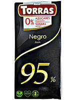 Шоколад Torras Negro чорний 95% без цукру 75г