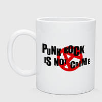 Кружка с принтом керамическая «Punk rock is not a crime»