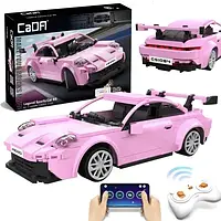 Cada Blocks авто 280 елементів Porshce 911 Pink Rc спортивний автомобіль.