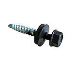 Матові покрівельні саморізи 4.8*35 по дереву для металочерепиці та профнастилу Ral 8019 (темно-коричневий), фото 3