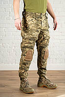 Пиксельные штаны с наколенниками тактические рип-стоп зсу вафелька брюки пиксель маскировочные военные летние