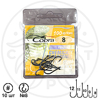 Крючок рыболовный Cobra round №8 100 (10 шт)